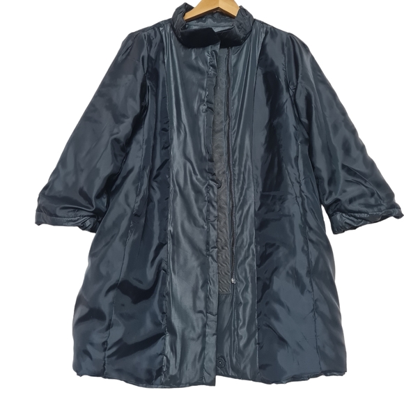 Size- L, Vintage Datum puffer jacket for women in dark grey for heavy winters. - Picture 10 of 16